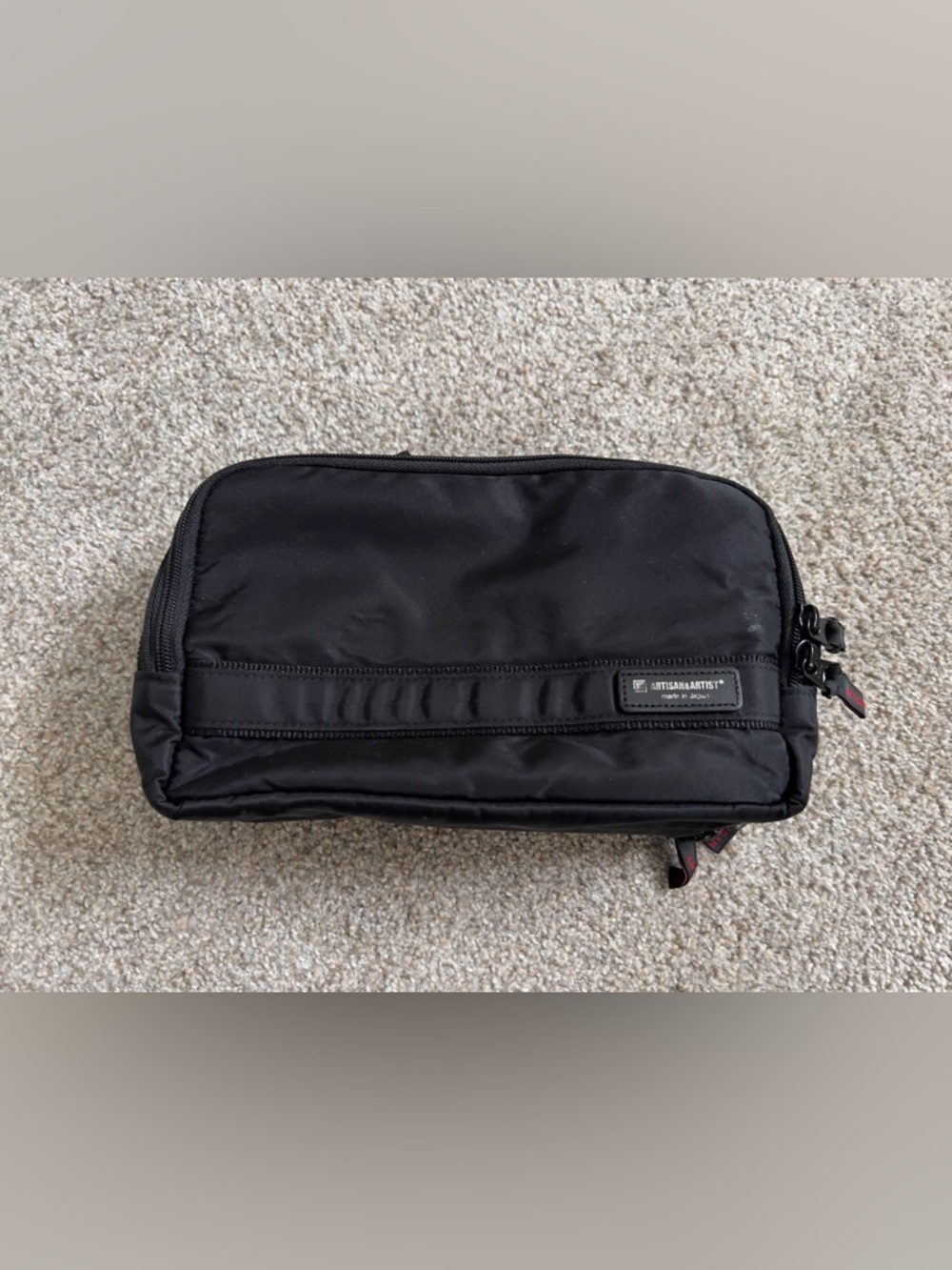 Artisan artisan makeup pouch with handle